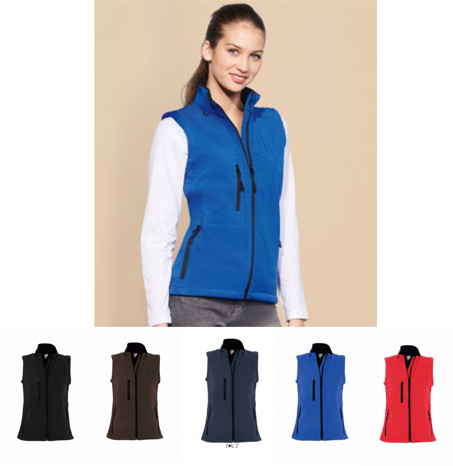 Sol's 46801 Ladies Rallye Soft Shell Bodywarmer - Click Image to Close